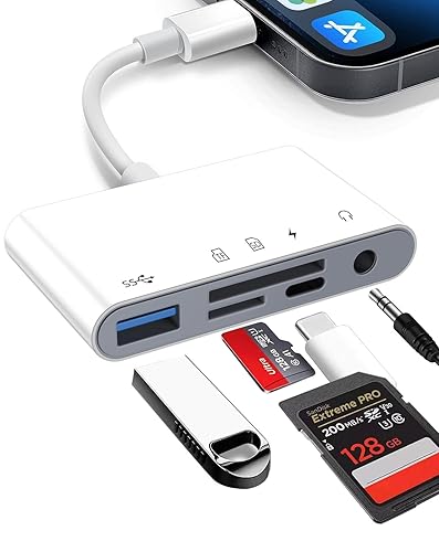 Adapter Iphone Sd Card 5-in-1 SD Card Reader For IPhone IPad 10W