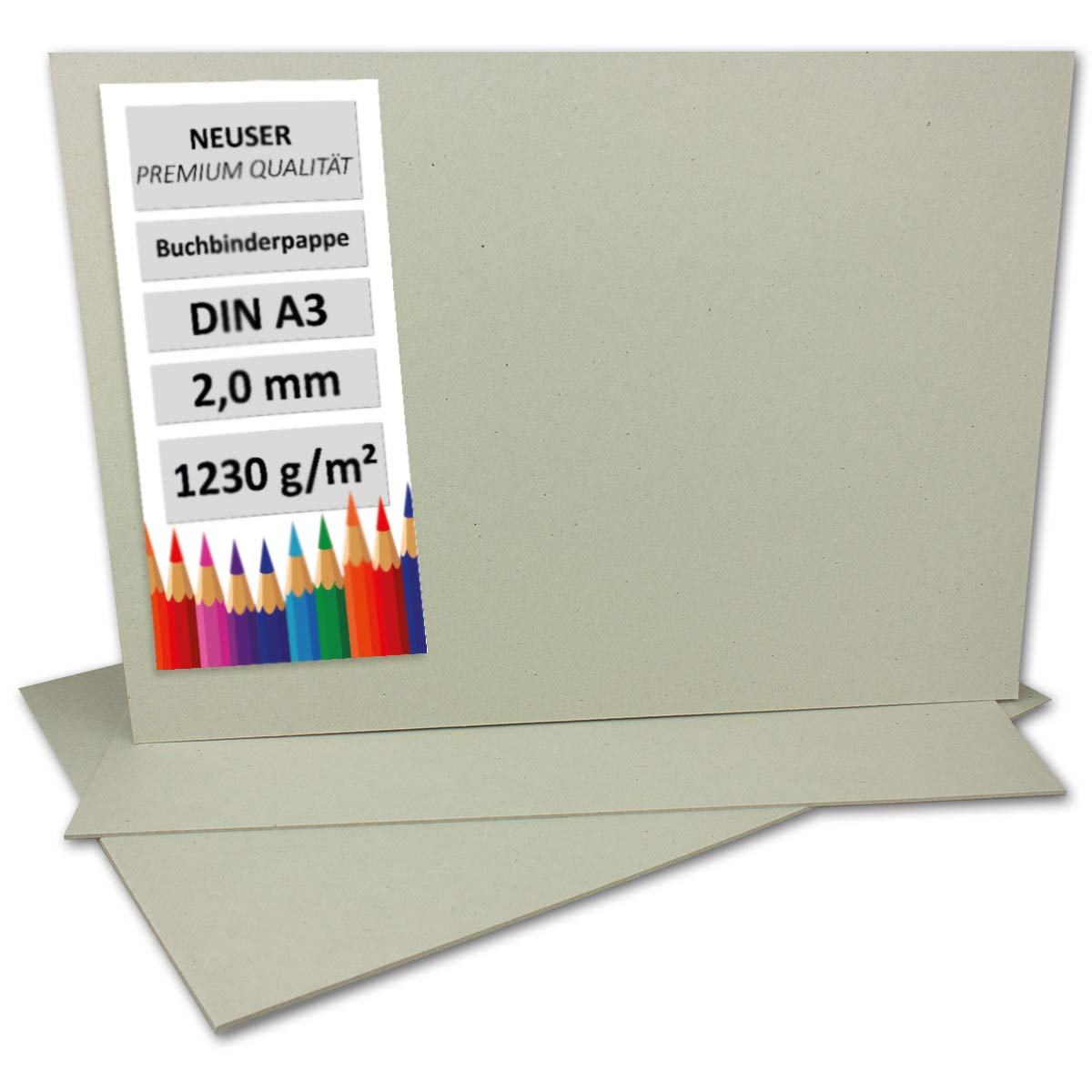 Book Binder Paper DIN A3 | Thickness 2.0 mm Grammatur: 1230 g/m², Size: 42 x 29.7 cm