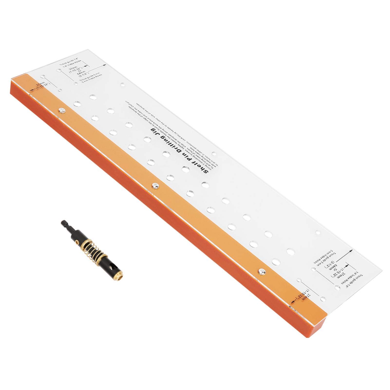 Jeanoko Woodworking Hole Drill Guide Shelf Pin Drilling Jig Self Centering Bit Set Mini Professional Cabinet Hardware Jig Tool for WoodworkingPower Tool Accessories