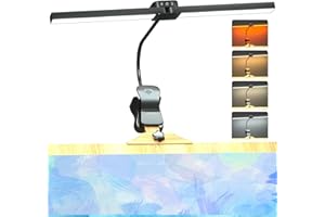 Lamptobe Artists Clip-on Easel Light Rechargeable, 64 LEDs 4 Color Modes 3 Brightness, Eye-Care Desk Lamp Cordless Easel Lamp