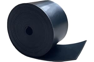 SUCOHANS Solid Rubber Sheets,Rolls & Strips 1/16 (.062)" Thick X 2" Wide X 10'Long, Solid Rubber Strips for DIY Gaskets Crafts Pads Sealing Abrasion Supports Flooring Protection Warehouse