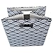 DII Collapsible Hard Sided Bin, Waves, Blue, Large