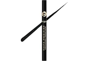L'Oréal Paris Haute Precision Liquid Eyeliner, 24HR Waterproof, Felt Tip Eyeliner for Intense Color & Defined Eyes, Black Sil