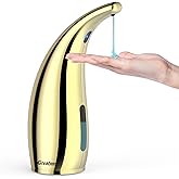 Greatmay Adjustable Automatic Soap Dispenser Touchless, 4 Adjustable Levels Touchless Sensor Liquid Soap Pump Dispenser,300ml Rechargeable Magnetic Charging Hand Soap Dispenser for Kitchen,Bathroom