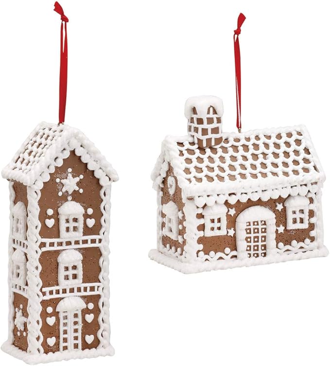 DEMDACO Gingerbread House Ceramic Hanging Christmas