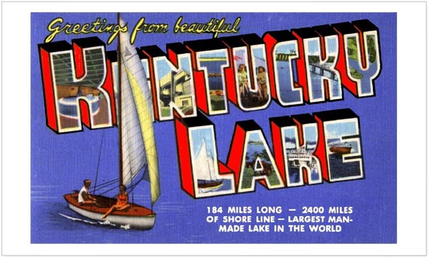 CafePress Kentucky Lake Greetings Rectangle Sticker Rectangle Bumper Sticker Car Decal