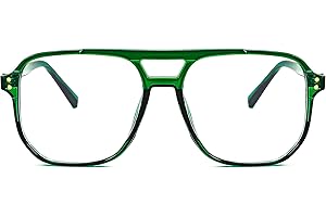 FEISEDY Blue Light Blocking Glasses Fake Nerd Clear Square Computer Lightweight Pilot Glasses Frame Oversized B2866