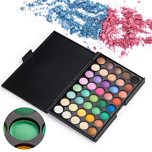 DE'LANCI 40 Colors Eyeshadow Makeup Palette Shimmer Multi-colors Eye Shadow Kit- Travel Set