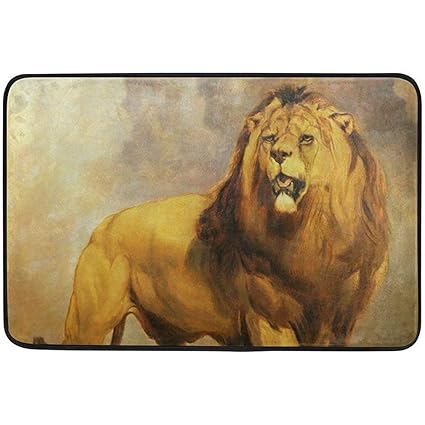 Amazon Com Starowas Lion On The Lawn Doormat Floor Mat Non Slip