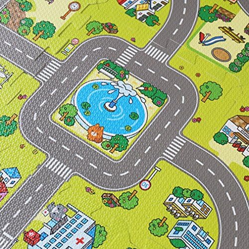 Y Boa Tapis De Sol Puzzle 9 Pcs Circuit De Route Antiderapant Antichoc Jeu Imagination Bebe Taille 30 30 1cm Mousse Amazon Fr Cuisine Maison