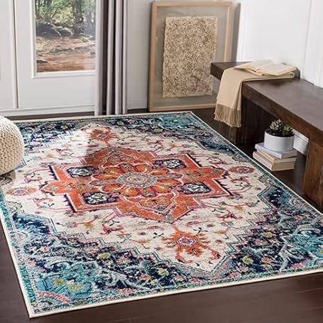 Amazon Com Armington Updated Traditional Farmhouse 6 7 X 9 6 Area Rug Kitchen Dining