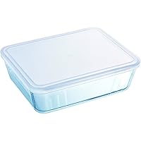 Pyrex Rectangular Dish with Plastic Lid, 0.8L