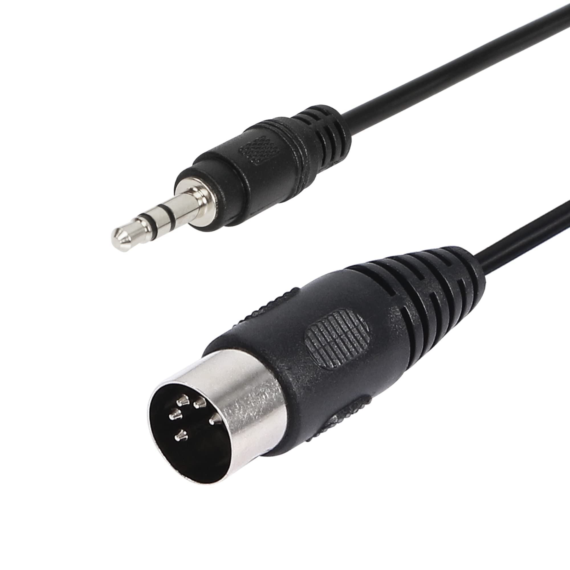 CERRXIAN 5 Pin Din MIDI Cable, 3.5mm(1/8in) TRS Stereo Male to 5-Pin Din Male Professional Premium Audio Adapter for Bang & Olufsen, Naim, Quad.Stereo Systems (0.5M, DIN MALE)