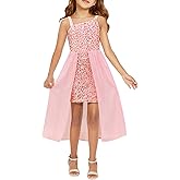 Haloumoning Girls Sequin Dress Kids Formal Sparkly One Shoulder Prom Party Dresses 4-14 Years