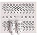 BFY Butterfly Flower Nail Art Stickers Decals, Water Transfer Blossom Flower Nail Decals 40 Sheets Black Lace Nail Decals Stickers for Women Nail Design Kit (No Repeat Design)