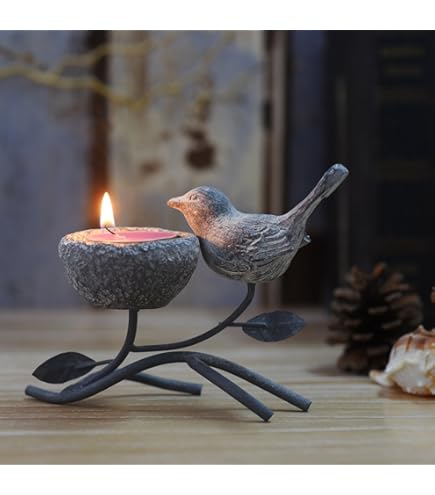 Portavelas Piña Con Cardenal De Resina - Decoración Navideña, 6.25 Pulgadas, Multicolor