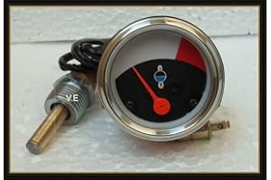 AR36383 JD Tractor Water Temperature Gauge in Chrome bezel-2520,3020,4020 4320, 4520, 4620, 7020 Gas & Diese