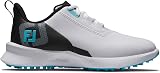 FootJoy FJ Fuel Junior Golf Shoes White Black Blue UK 4 Medium view 2