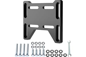 JNDO Motor Adapter Bracket Plate Aluminum Black for Mini Bike Small 4-Stroke Engines Predator 212cc 196cc 224cc GX160 6.6HP Coleman CT200U BT200X CC100X Baja Doodlebug DB30