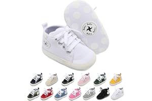BEIDI Baby Girls Boys Shoes Soft Anti-Slip Sole Newborn First Walkers High Top Canvas Denim Unisex Infant Sneaker