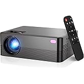 Mini Projector, H5 Portable Video Projector with WiFi & Bluetooth, Movie Projector Supports 8K with Android System, Auto Keystone Correction, 40"-200" Screen Video Projector, with HDMI Cable