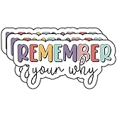 (3Pcs) Remember Your Why Sticker Positive Motivational Quote Inspirational Decals Waterproof Vinyl Sticker for Books Laptops Phone Water Bottles Tumbler Cup Kindle 3 Inches