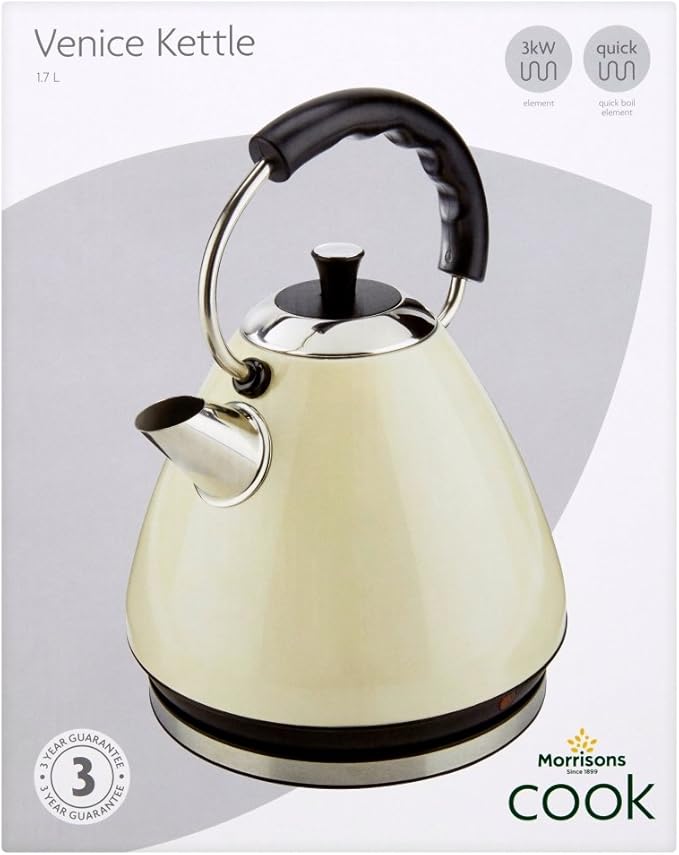 Morrisons Cook Cream Dome Kettle, 1.7 Litre Amazon.co.uk Grocery