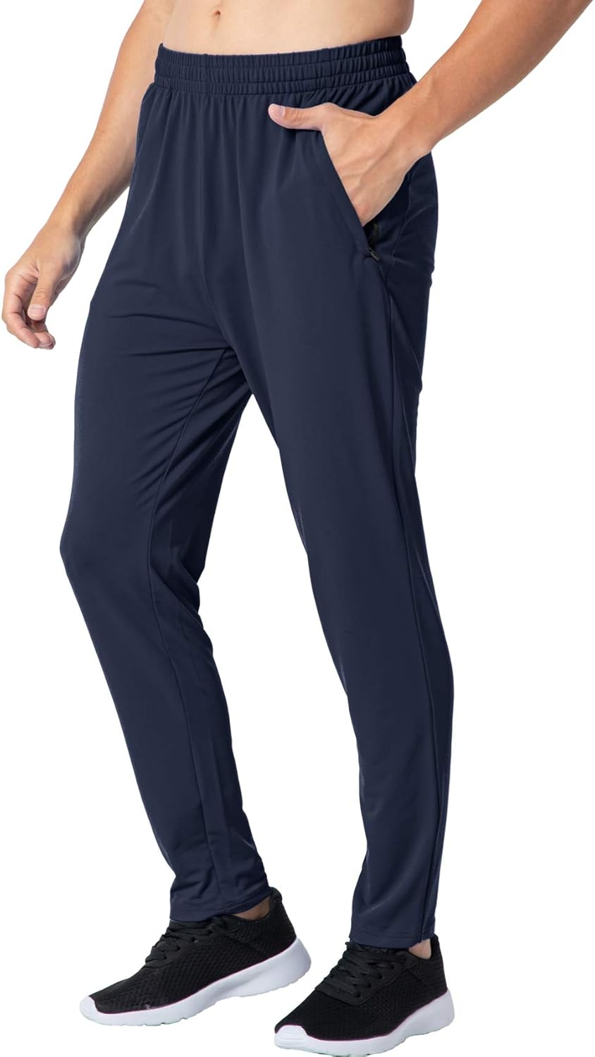JHMORP Men's Workout Athletic Pants Lightweight Training Running Jogger Pants with Zipper Pockets : Clothing