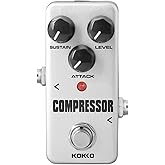 Compressor Guitar Pedal, Mini Effect Processor Fully Analog Circuit Universal for Guitar and Bass, Exclude Power Adapter - KO