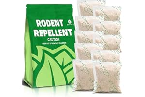 SUAVEC Rodent Repellent, Mouse Repellent Granules, Mice Repellent for House, 40% Peppermint Oil to Repel Mice and Rats, RV Rat Repellent, Mint Mice Repellant for Campers, Mice Away-10 Pouches 8 Ounce