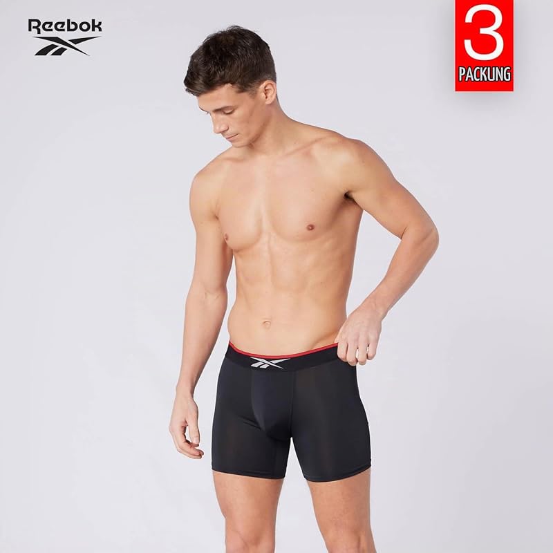 Glynn Boxershorts für Herren | 3er-Pack Sport-Trunks, atmungsaktive und dehnbare Herrenunterwäsche | Multipack Boxershorts, Schwarz