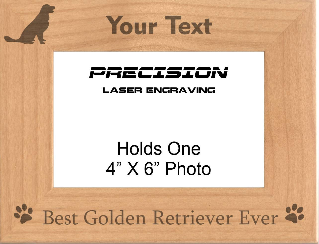 Personalized Best Golden Retriever Ever Engraved Wood