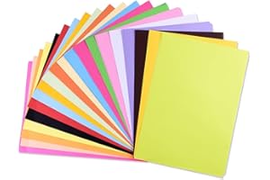 ERLLIYEU Topcolorusa Colored A4 Copy Paper, Crafting Decorating Cut-to-Size Paper 100 Sheets 20 Colors for DIY Art Craft