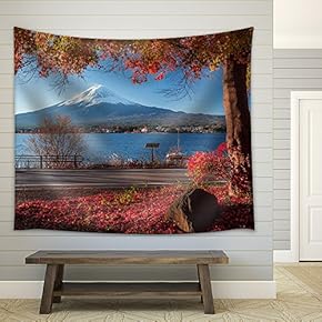 Fuji in Japan - Fabric Wall Tapestry Home Decor - 51x60 inches