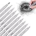 Fine Point Micro-Line Pens - Black Waterproof Archival ink, Fineliner, Multiliner, Artist Illustration, Office Documents, Scrapbooking, Technical Drawing, Manga, Sketching, Christmas Gift Set of 10