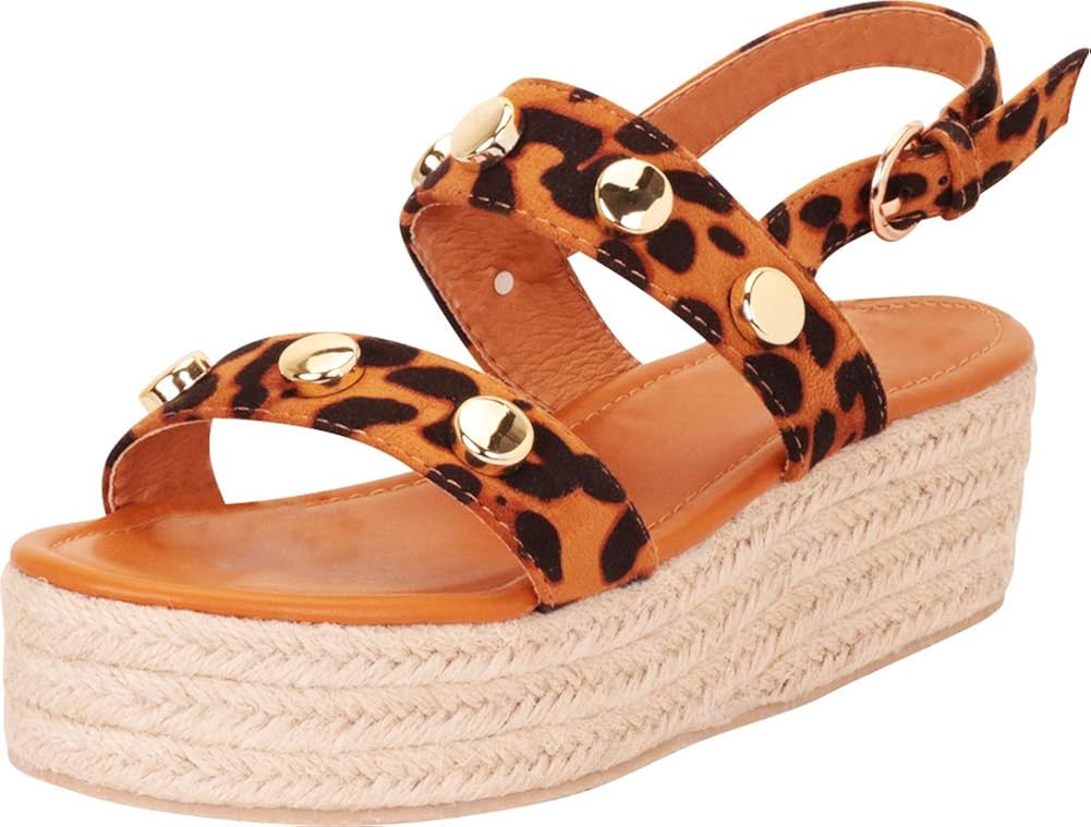 tan studded espadrille flatform sandals