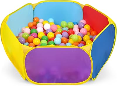 Eocolz Kids Ball Pit Large Pop Up Tent with Hoop Folding Storage Bag 1M