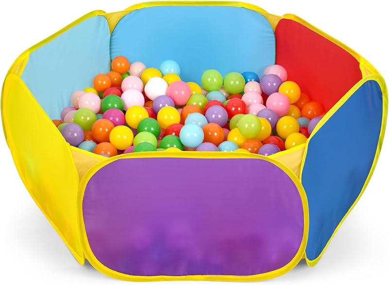 Eocolz Kids Ball Pit Large Pop Up Tent with Hoop Folding Storage Bag 1M