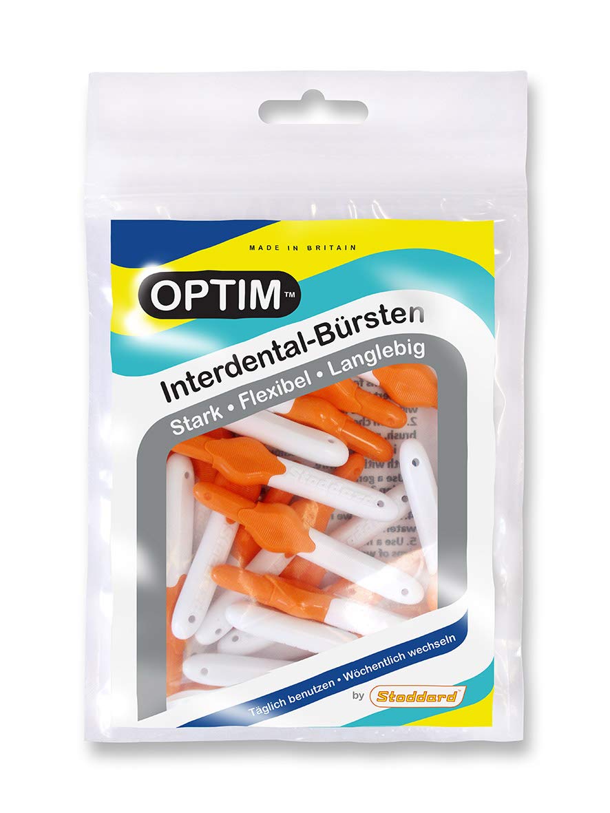 OPTIM Interdental Brushes Pack of 16 Orange 0.45 mm Size 1