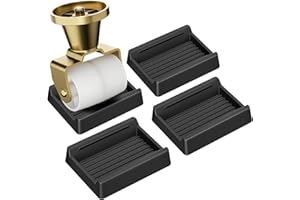 4 Pcs Non Slip Furniture Pads - BOIVSHI 2.9"x2.3" Silicone Furniture Cups - Furniture Stoppers to Prevent Sliding fit Furniture, Bed, Sofa,Chairs - Floor Protectors and Prevents Scratches - Black