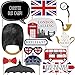 Big Dot of Happiness London - British Photo Booth Props Kit - 20 Count