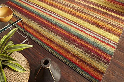 Boho Stripe 2' x 8' Area Rug - Multicolor - Perfect for Living Room, Dining Room, Office