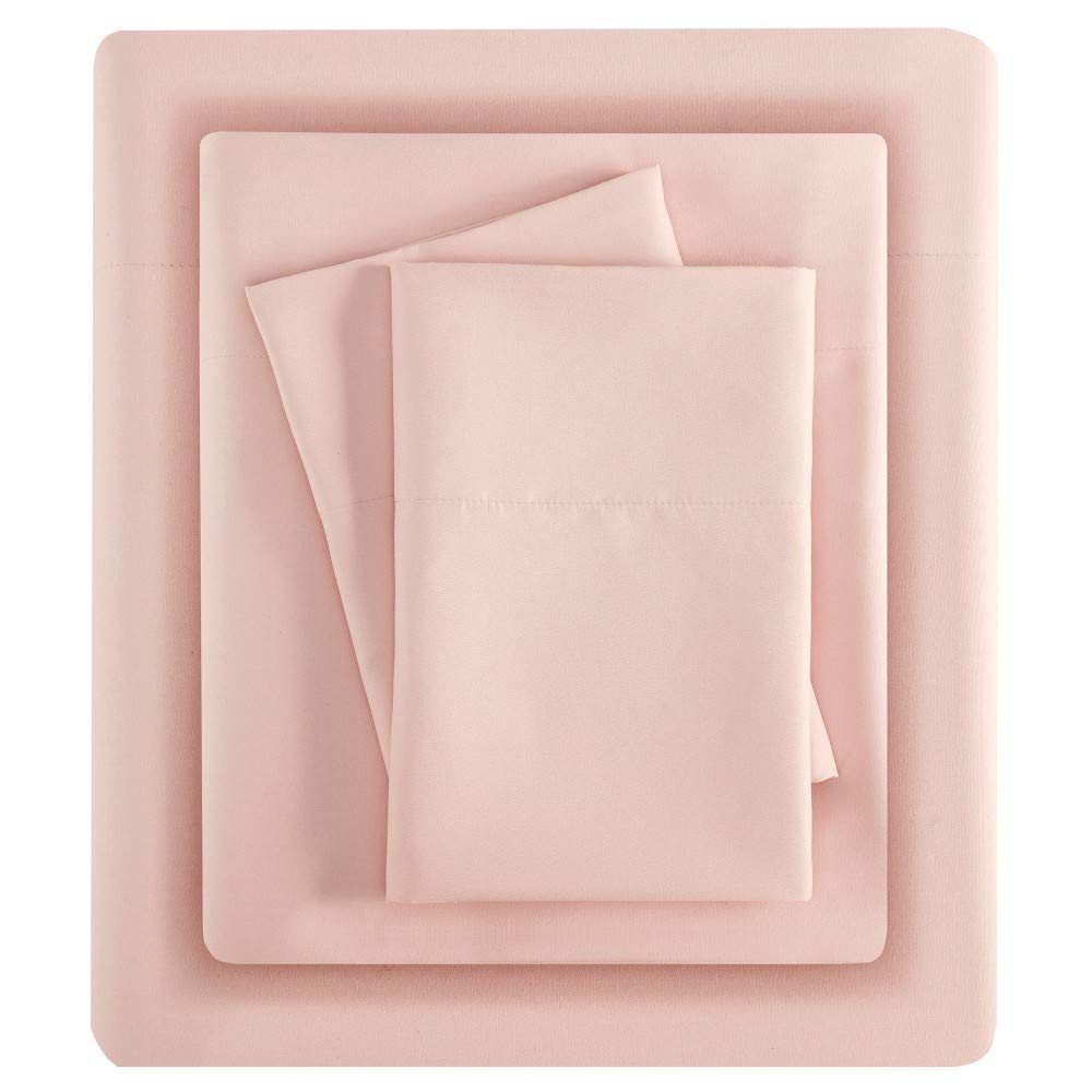Madison Park All Season, Cozy Bedding-Set, Matching Pillow Case, Microfiber, Blush, King