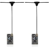 2 Pcs 2.4GHz ELRS Nano Receiver with 55mm T Antenna for ELRS FPV Remote Controller Ideal for FPV Drone/Tiny Whoop/Fixed Wing/RC Plane (CR8)