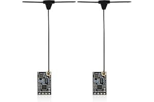 STARDRONE 2pcs 2.4GHz ELRS Nano Receiver with 55mm T Antenna for ELRS FPV Remote Controller Ideal for FPV Drone/Tiny Whoop/Fixed Wing/RC Plane (CR8)