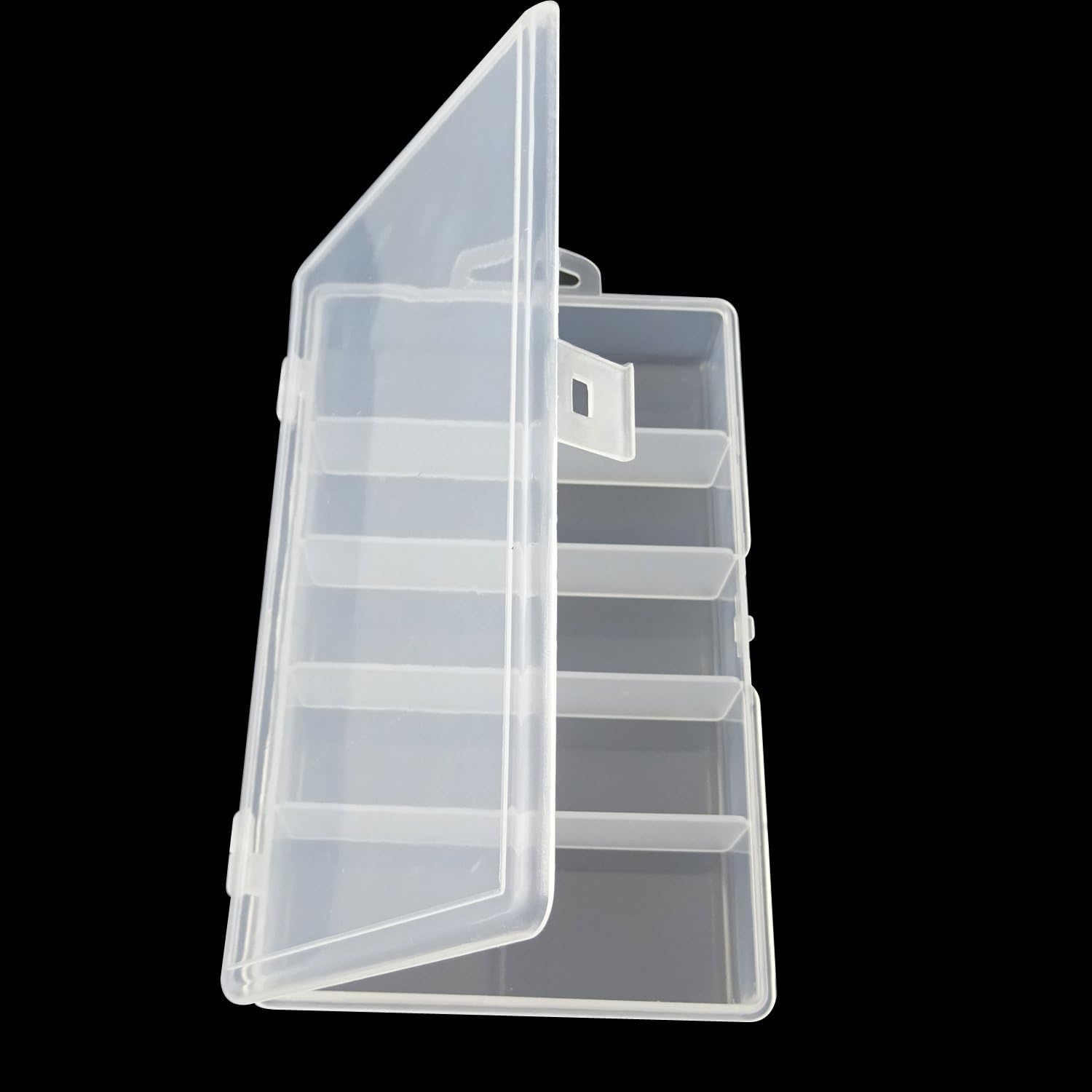 HONBAY 7x4.3x1.2inch 5-Grid Clear Visible Plastic Fishing Tackle Accessory Box Fishing Lure Bait Hooks Storage Box Case Container Jewelry Making Findings Organizer Box Storage Container Case : Sports & Outdoors