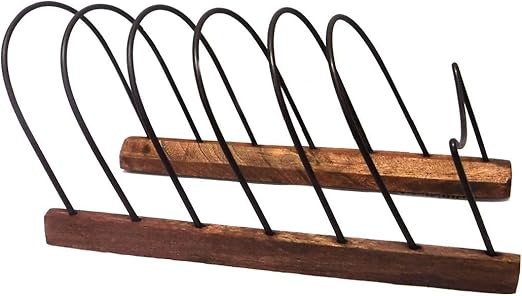 Amazon Com Primitive Country Wood And Metal Letter Holder Organizer Home Kitchen