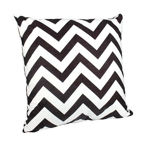 BIGBOBA Leinwand Sofakissen-Bezug Schwarz-Weiß-Streifen Weicher Dekorativ Sofa Kissenbezug Kissenhülle 50 * 50cm