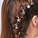 Polytree 10Pcs Women's Girl's Cute Shiny Star Hair Rings Hair Clips for Braids Plaits