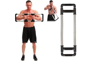 GoFitness Push Down Machine - Chest Exerciser at Home Workout Equipment, Arm Trainer - Portable Spring Resistance Exercise Gym Kit for Home, Travel or Outdoors